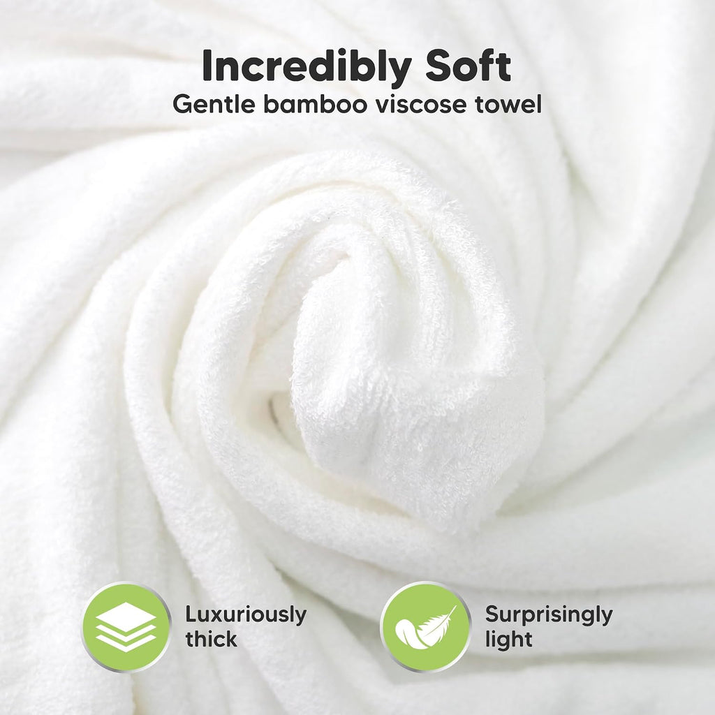 Hooded Baby Towel for Newborn, Baby Bath Towels (Frog, 30X30) | Viscose Derived from Bamboo, Large Baby Towels with Hood, Boys, Girls, Toddler, Soft Absorbent Baby Bath Essentials