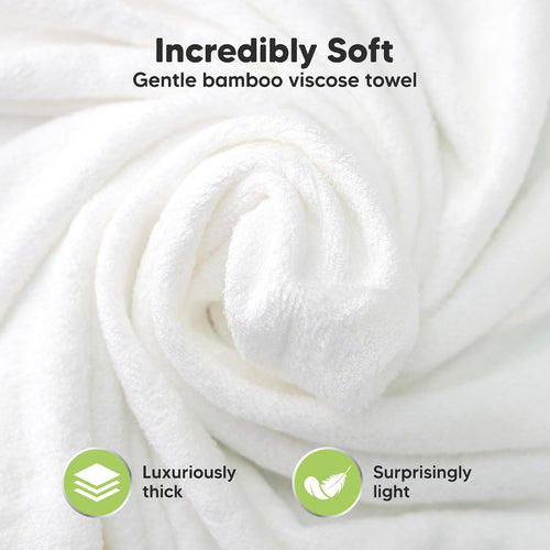 Hooded Baby Towel for Newborn, Baby Bath Towels (Frog, 30X30) | Viscose Derived from Bamboo, Large Baby Towels with Hood, Boys, Girls, Toddler, Soft Absorbent Baby Bath Essentials