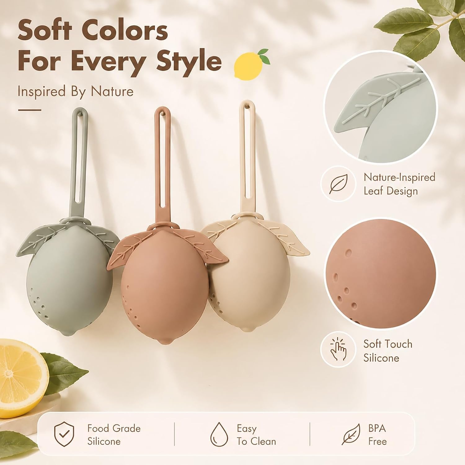 Silicone Pacifier Holder Case Binky Holder Silicone Pacifier Case for Boys Girls Portable Paci Pouch for Newborns 3 Pack-Ivory+Sage+Blush