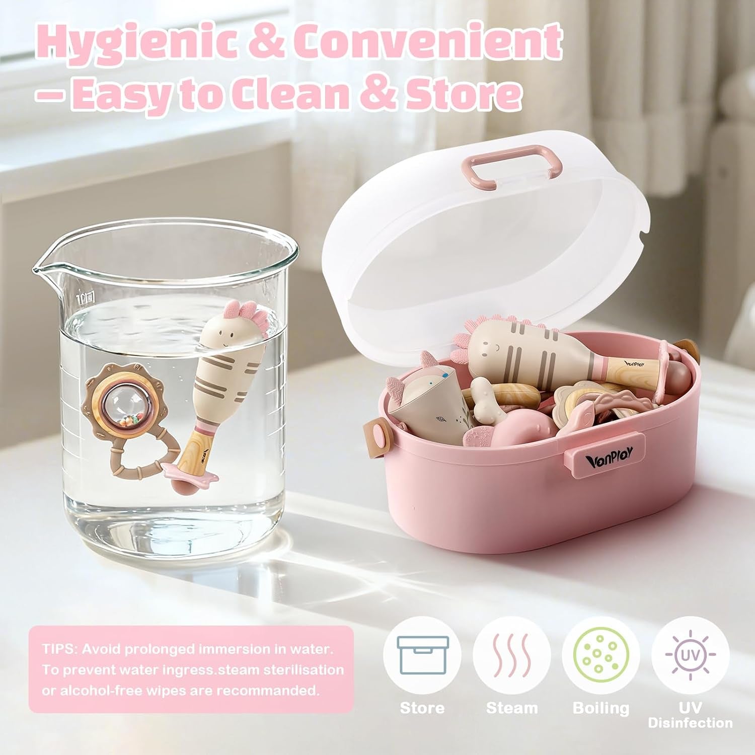 Baby Toys 0-6 Months, Baby Rattles, Teething Toys 3-6 Months, Girl Gift Set