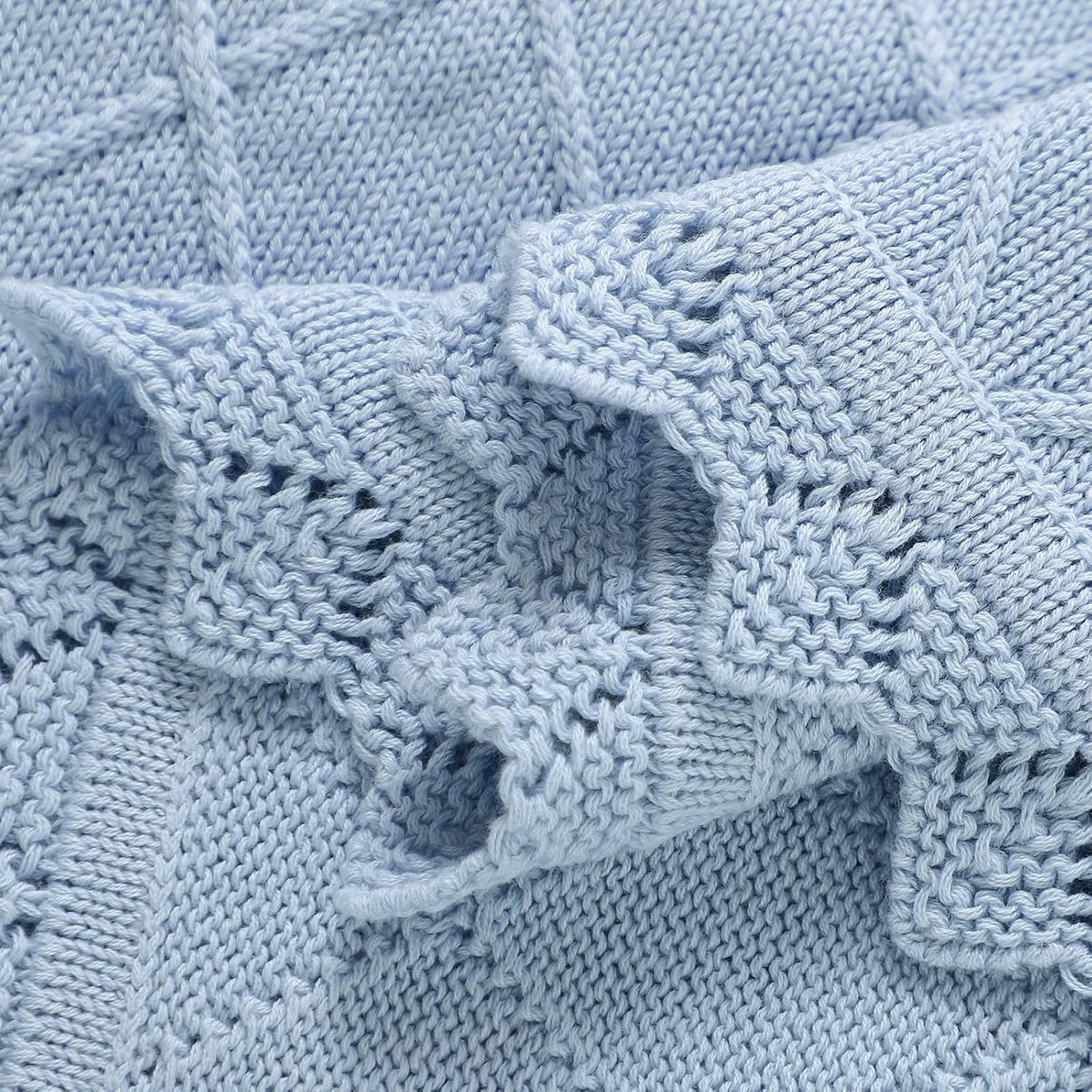 100% Organic Cotton Baby Blanket for Boys Girls, 31.5X40 Inches