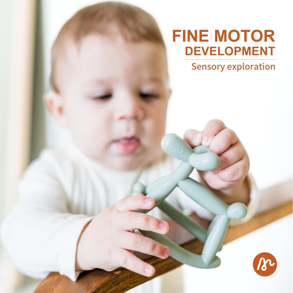 Baby Teether Toy, Food Grade Silicone Teething Toy for Babies 0-12 | Easy Grip, Multiple Biting Points, Soothes Teething Discomfort, Bpa-Free, Prevents Choking, Easy to Clean