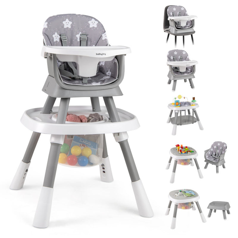 16-In-1 Baby High Chair with Activity Center and Booster Seat for Babies and Toddlers