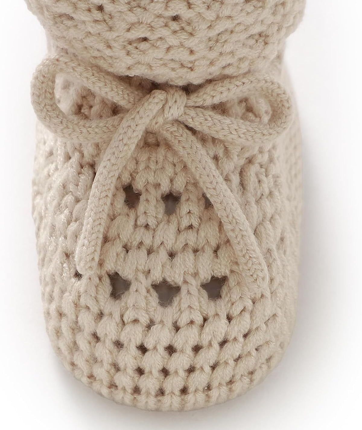 Baby Booties 100% Cotton Knitted Newborn First Cozy Warm Crib Shoes for Toddler Infant Boy Girl Babys Shower Gift