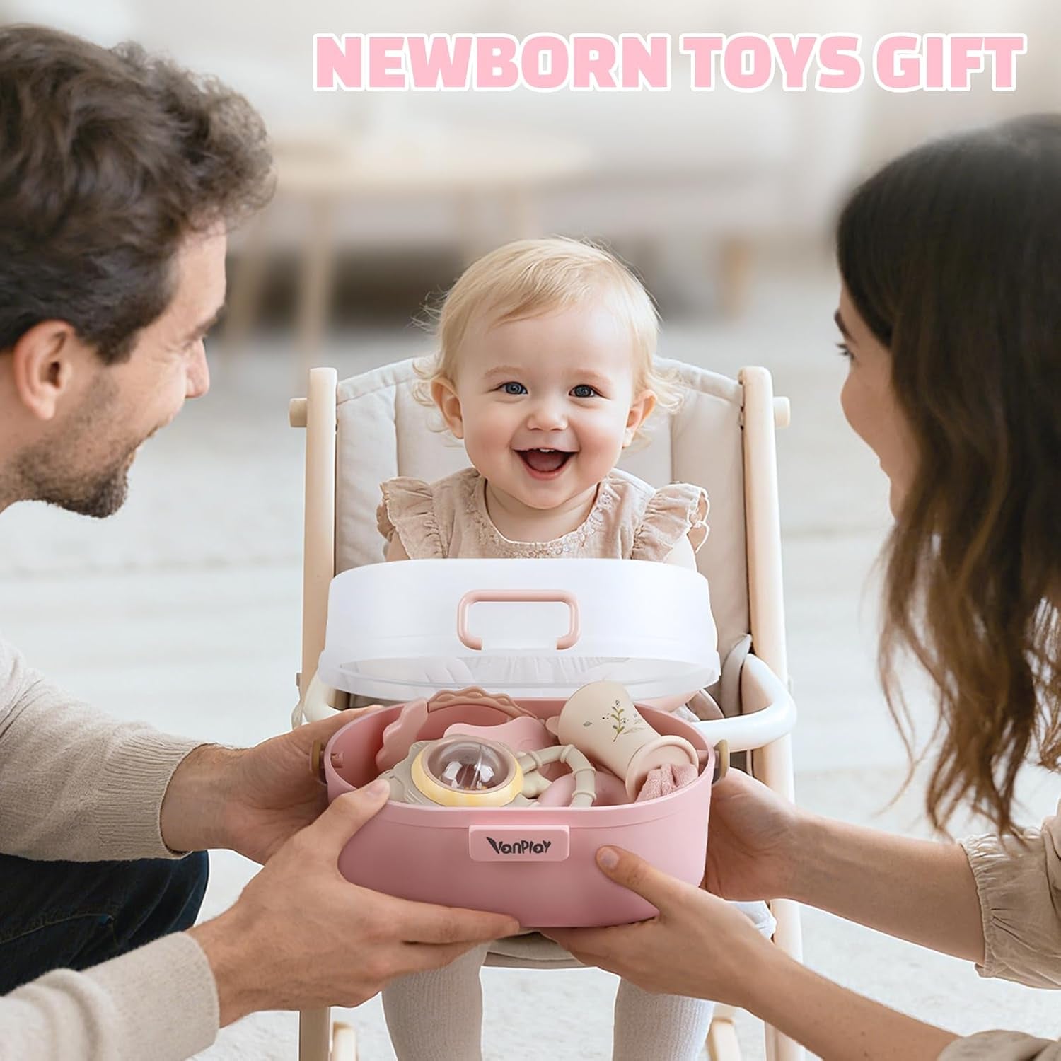 Baby Toys 0-6 Months, Baby Rattles, Teething Toys 3-6 Months, Girl Gift Set