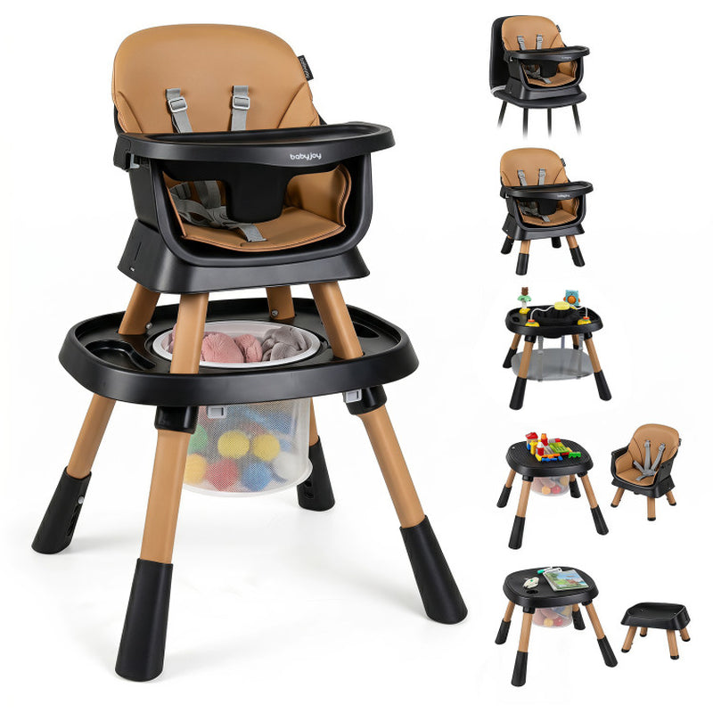16-In-1 Baby High Chair with Activity Center and Booster Seat for Babies and Toddlers