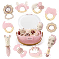 Baby Toys 0-6 Months, Baby Rattles, Teething Toys 3-6 Months, Girl Gift Set