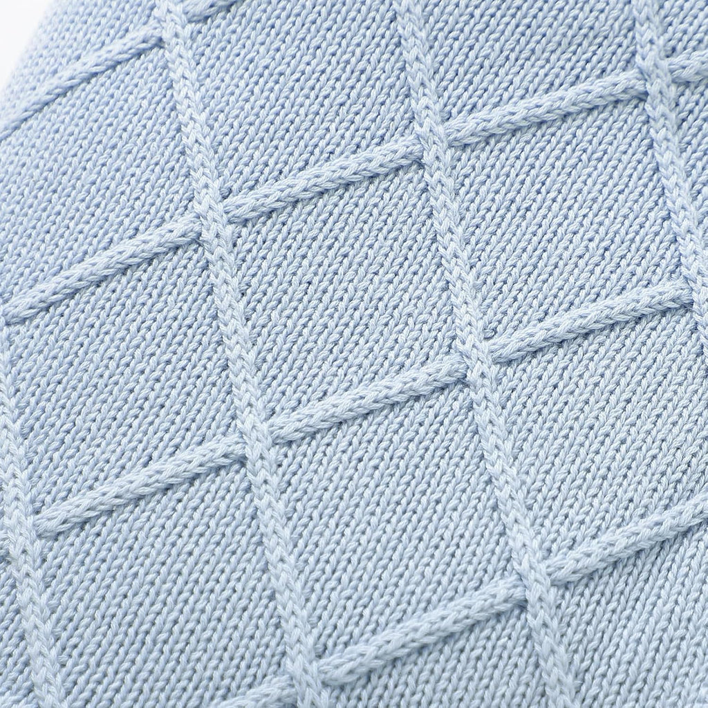 100% Organic Cotton Baby Blanket for Boys Girls, 31.5X40 Inches