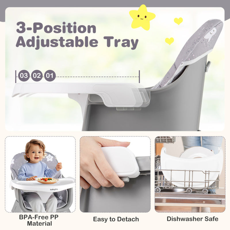 16-In-1 Baby High Chair with Activity Center and Booster Seat for Babies and Toddlers