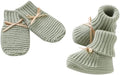 Baby Booties Knit Newborn Shoes Cozy First Walkers Infant Toddler Boots for Boy Girls 0-3 Months