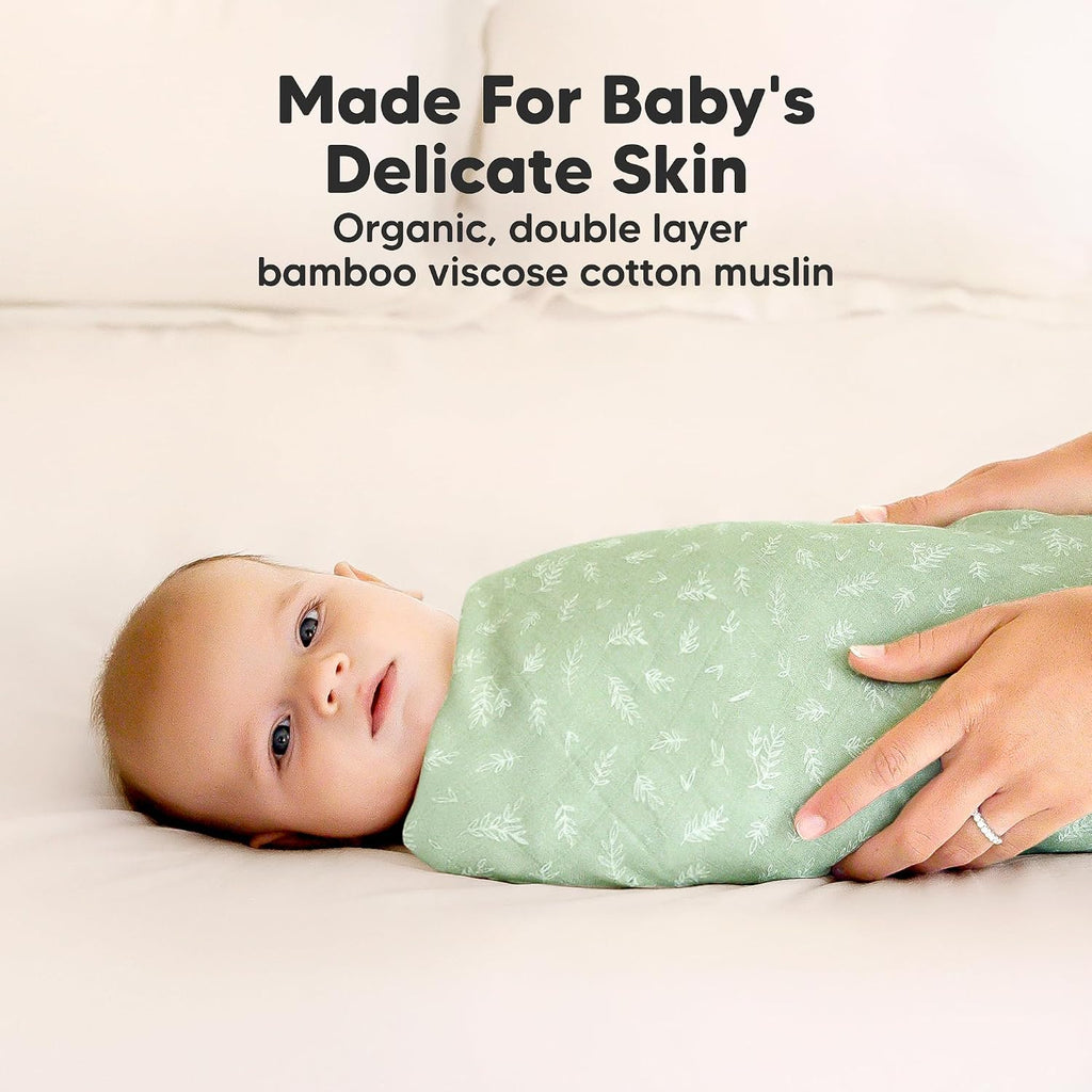 4-Pack Muslin Swaddle Blankets for Boys, Girls, Newborn Swaddles (Bloom) | Baby Swaddles for Newborns, Soft Breathable Baby Blankets for Girl, Boy, Neutral, Receiving Blankets, Baby Shower Gifts