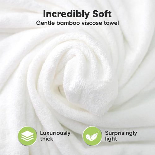 Hooded Baby Towel for Newborn, Baby Bath Towels (Grizzly, 35X35) | Viscose Derived from Bamboo, Large Baby Towels with Hood, Boys, Girls, Toddler, Soft Absorbent Baby Bath Essentials