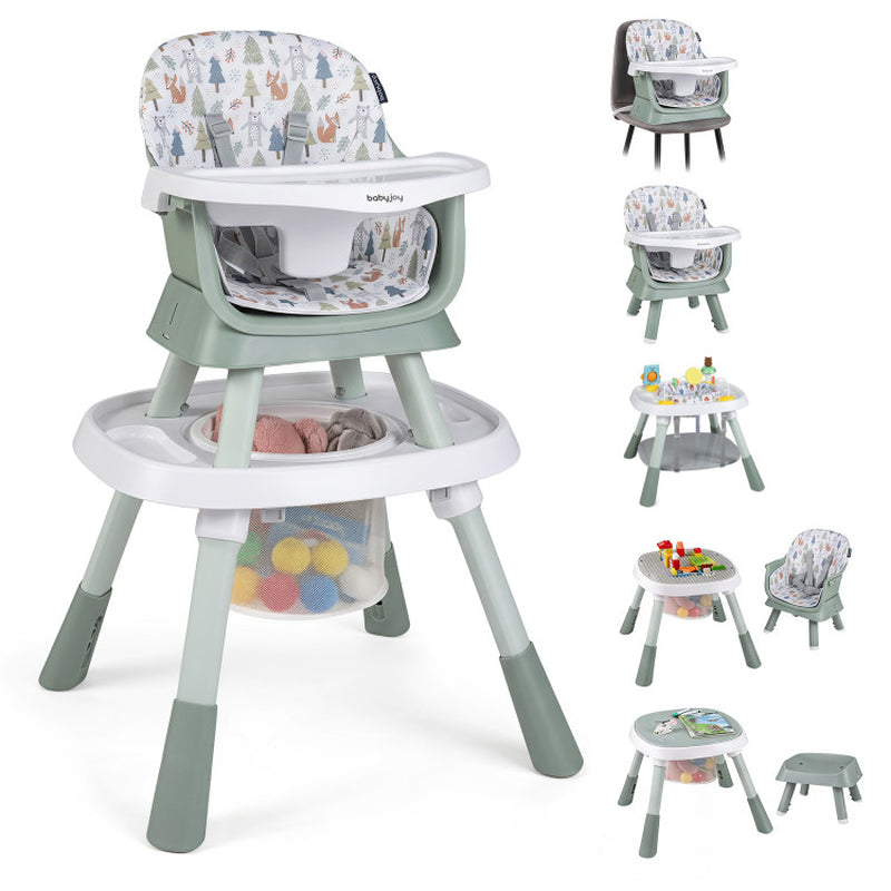 16-In-1 Baby High Chair with Activity Center and Booster Seat for Babies and Toddlers